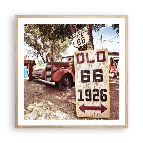Póster en marco roble claro - Una leyenda de la América profunda - 60x60 cm