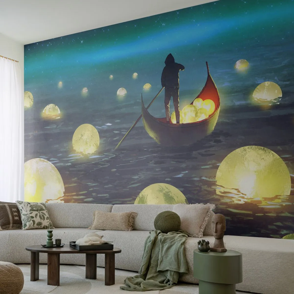 Fotomural Premium Canvas - Cosas que los filósofos nunca soñaron - Abstracción, Fantasía, Bote - 450x315 cm