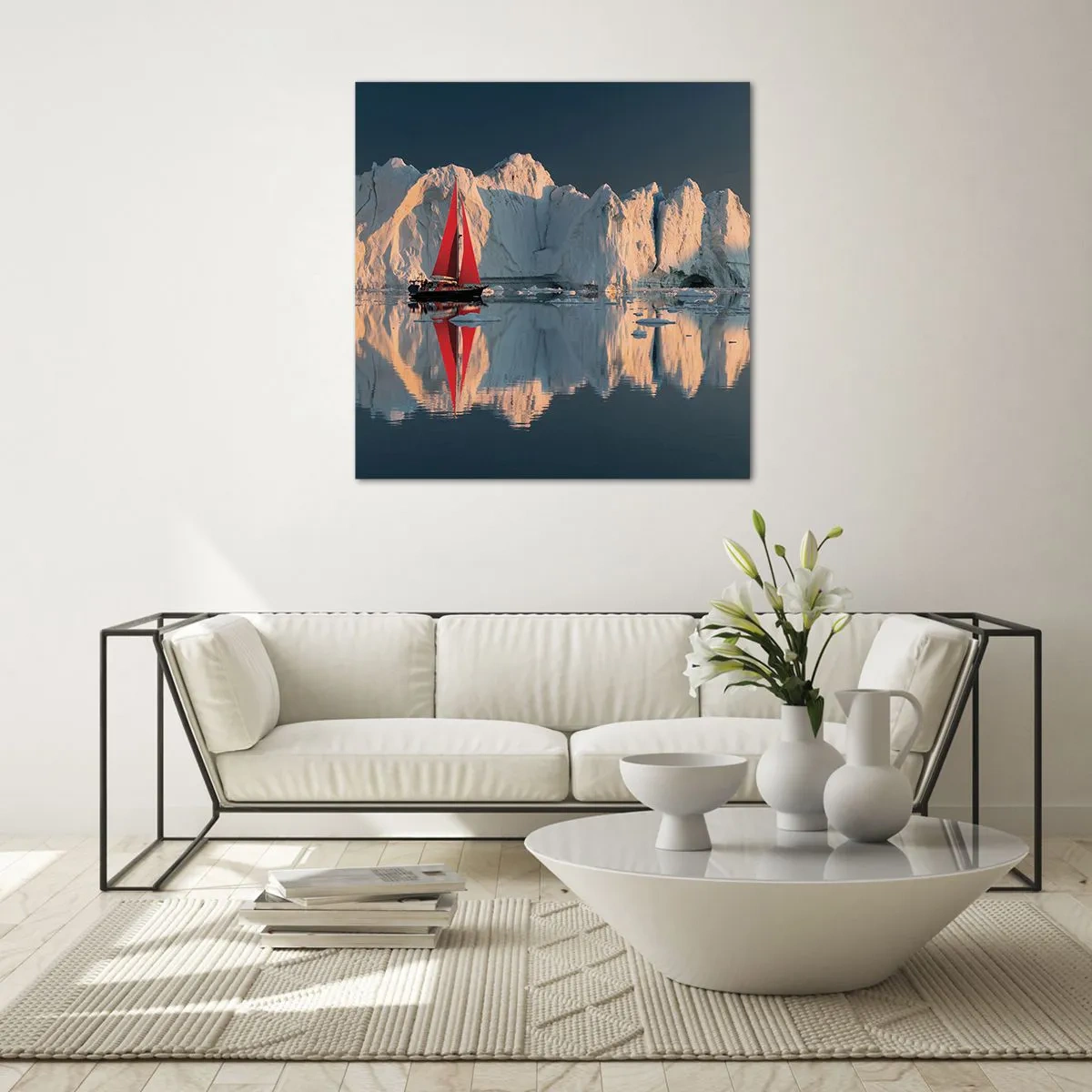 Cuadro sobre vidrio - Impresiones sobre Vidrio - En el límite del mundo - 40x40 cm