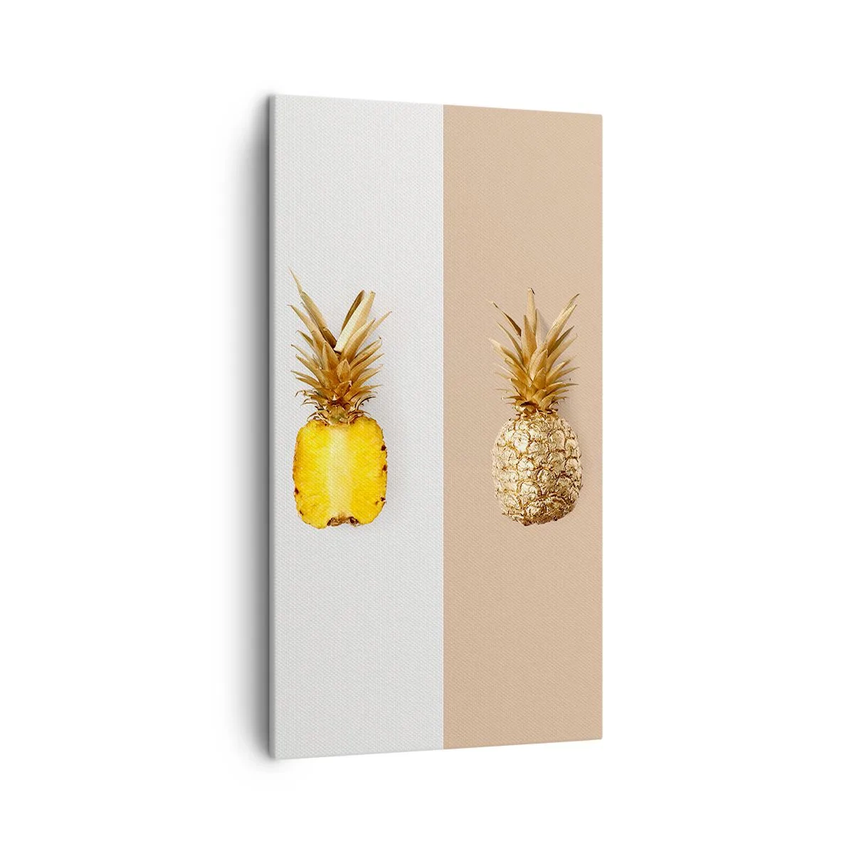 Cuadro sobre lienzo - Impresión de Imagen - Piña y media - 45x80 cm
