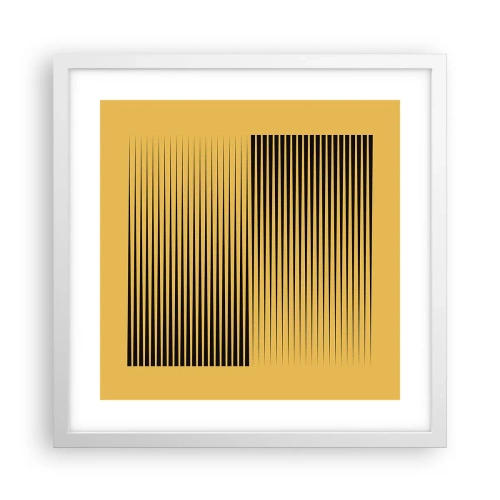 Póster en marco blanco - Cuadrado de opuestos - 40x40 cm