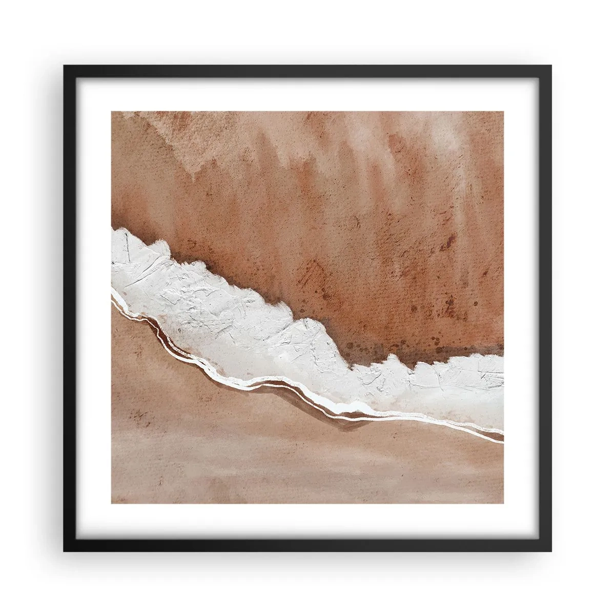 Póster en marco negro - En colores terrosos - 50x50 cm