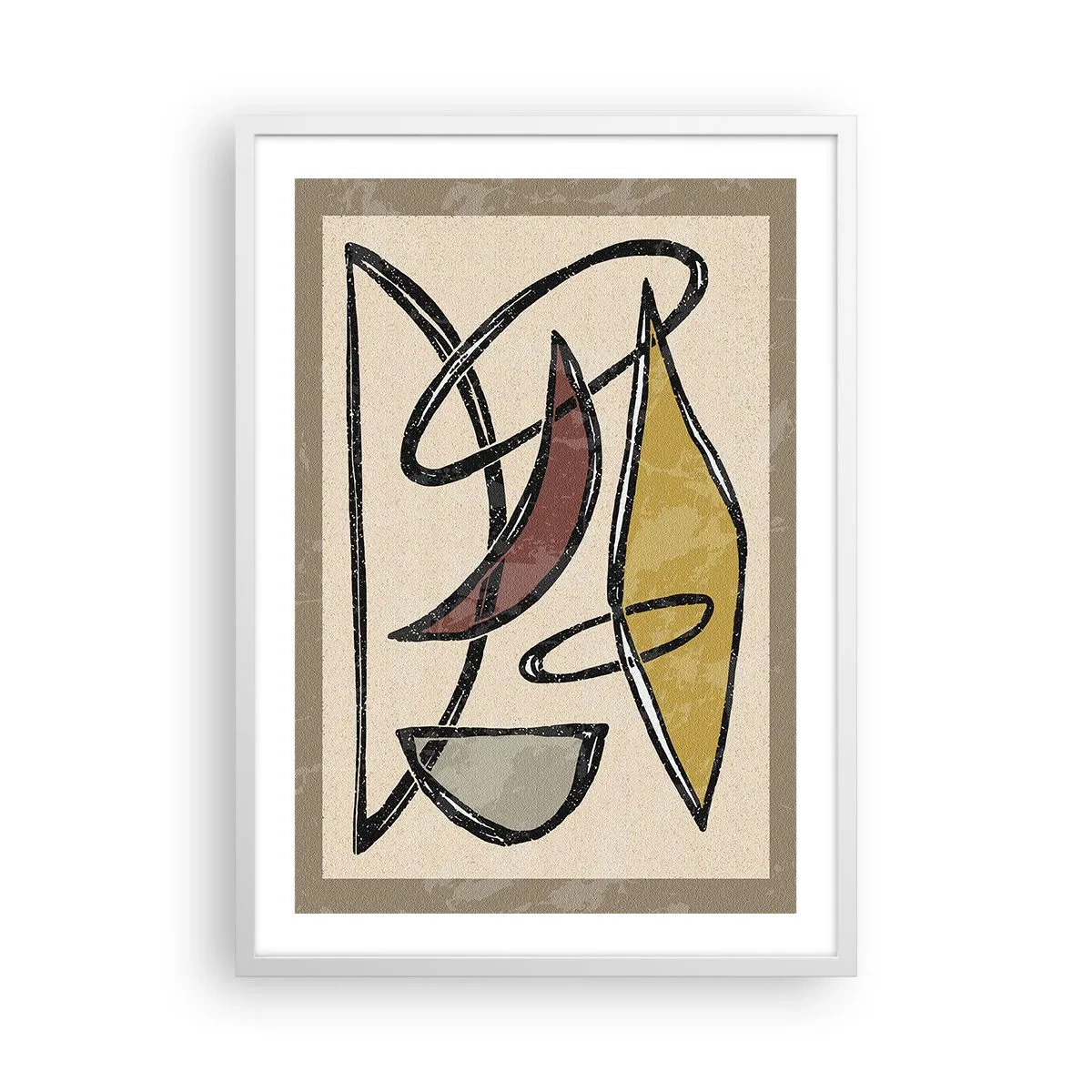 Póster en marco blanco - Verticales y niveles - 50x70 cm