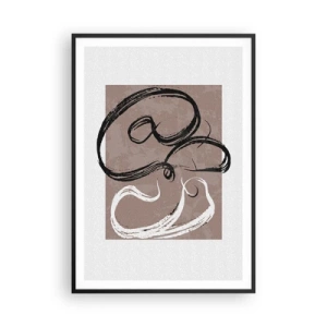 Póster en marco negro - Composición: la búsqueda de la plenitud - 70x100 cm