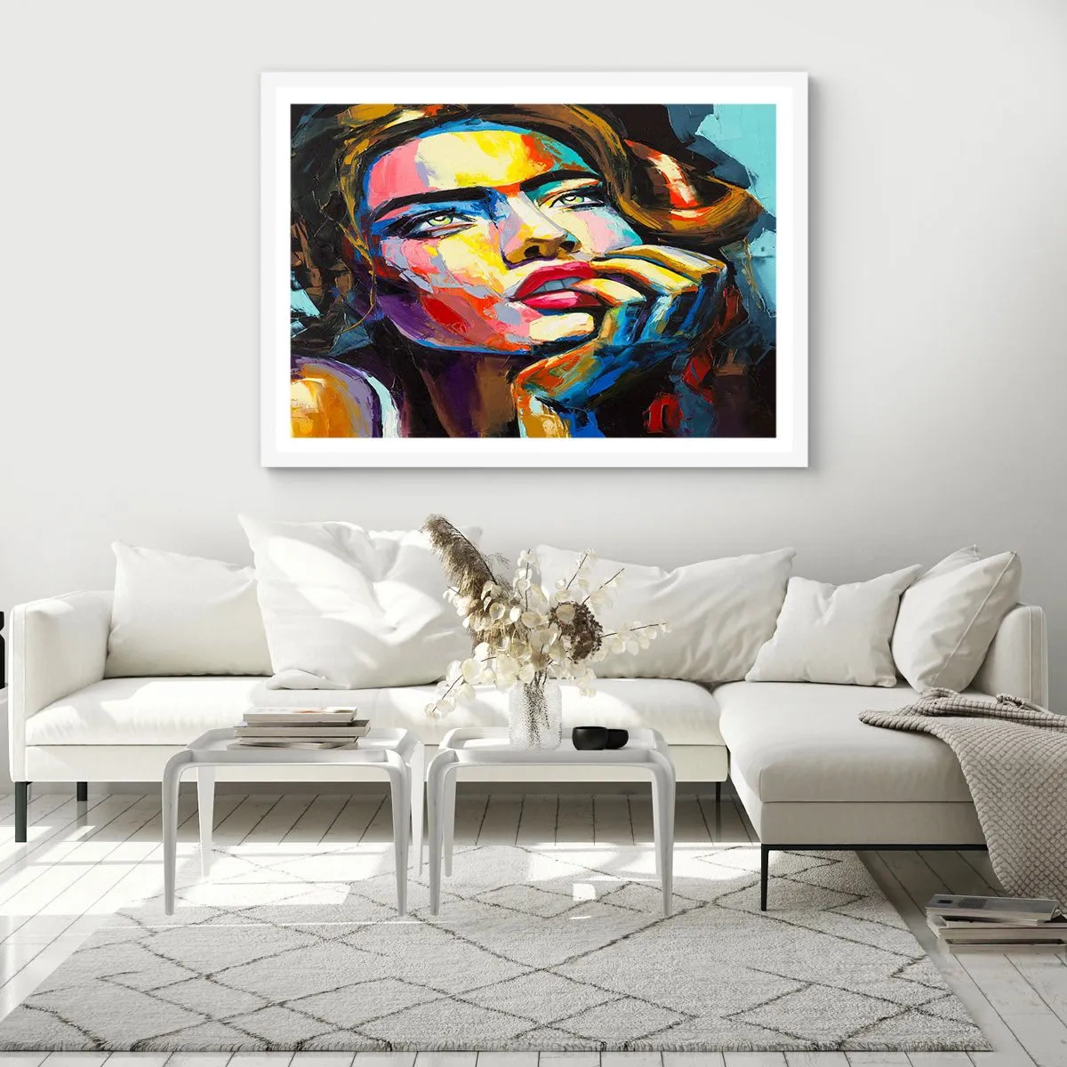 Póster en marco blanco - Sueños - 50x40 cm