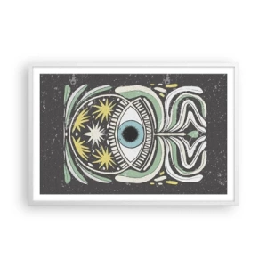 Póster en marco blanco - Rituales tribales - 91x61 cm