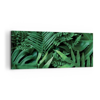 Cuadro sobre lienzo - Impresión de Imagen - Abrazo verde - 100x40 cm