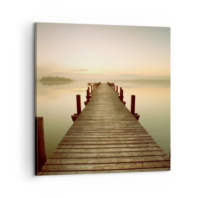 Cuadro sobre lienzo - Impresión de Imagen - Antes del amanecer, al amanecer, la luz - 60x60 cm
