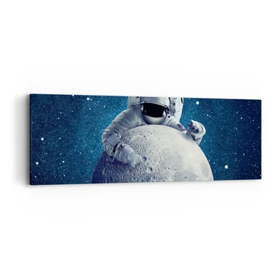 Cuadro sobre lienzo - Impresión de Imagen - Bromista espacial - 90x30 cm