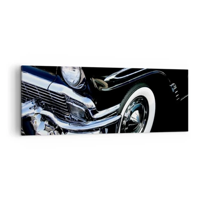 Cuadro sobre lienzo - Impresión de Imagen - Clásicos en plata, negro y blanco - 140x50 cm