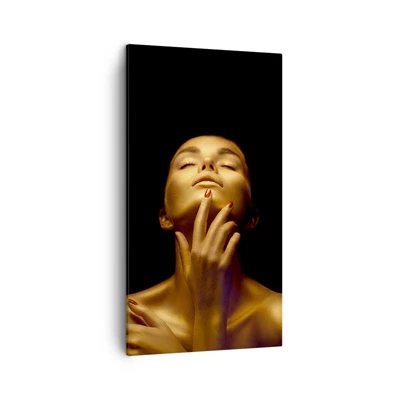 Cuadro sobre lienzo - Impresión de Imagen - Como seda dorada - 45x80 cm