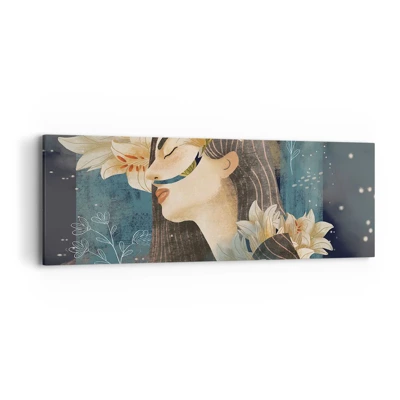 Cuadro sobre lienzo - Impresión de Imagen - Cuento de princesa con lirios - 90x30 cm