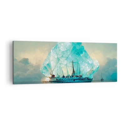 Cuadro sobre lienzo - Impresión de Imagen - Diamante ártico - 140x50 cm