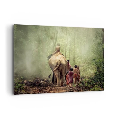 Cuadro sobre lienzo - Impresión de Imagen - El nuevo libro de la selva - 100x70 cm