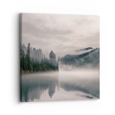 Cuadro sobre lienzo - Impresión de Imagen - En el ensueño, en la niebla - 30x30 cm