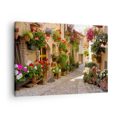 Cuadro sobre lienzo - Impresión de Imagen - En un torrente de flores - 70x50 cm