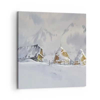 Cuadro sobre lienzo - Impresión de Imagen - En un valle nevado - 60x60 cm