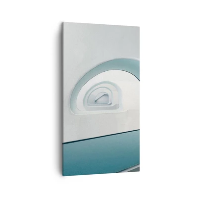 Cuadro sobre lienzo - Impresión de Imagen - Espiral del río azul - 45x80 cm