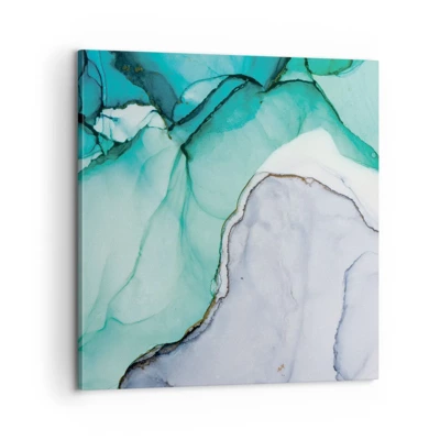 Cuadro sobre lienzo - Impresión de Imagen - Estudio en turquesa - 60x60 cm