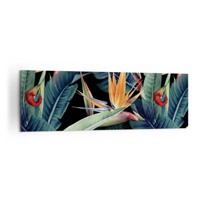 Cuadro sobre lienzo - Impresión de Imagen - Flores de llamas de los trópicos - 160x50 cm