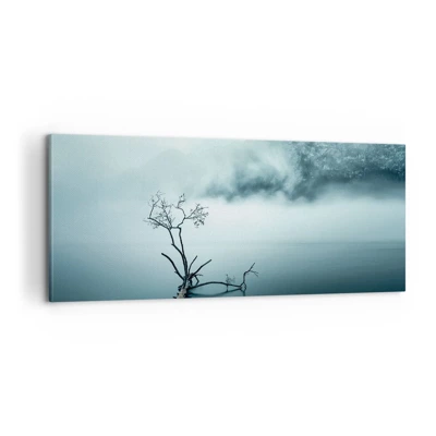 Cuadro sobre lienzo - Impresión de Imagen - Fuera del agua y de la niebla - 100x40 cm