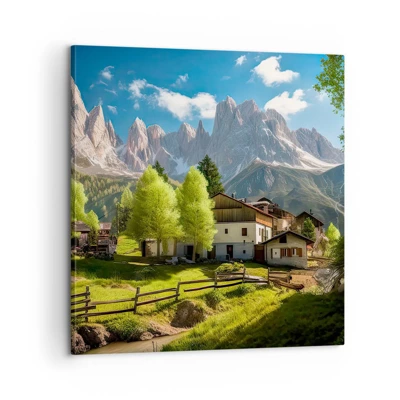 Cuadro sobre lienzo - Impresión de Imagen - Idilio alpino - 60x60 cm