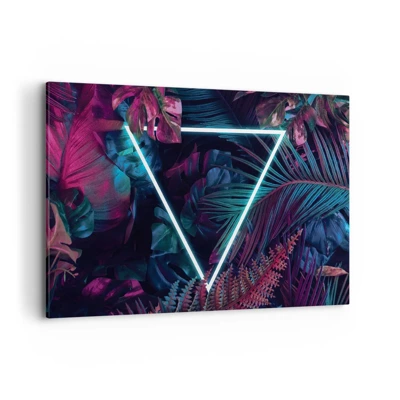 Cuadro sobre lienzo - Impresión de Imagen - Jardín fluorescente - 120x80 cm