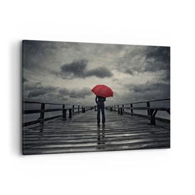 Cuadro sobre lienzo - Impresión de Imagen - No importa que llueva - 120x80 cm