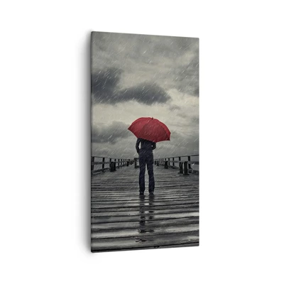 Cuadro sobre lienzo - Impresión de Imagen - No importa que llueva - 55x100 cm