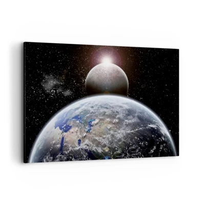 Cuadro sobre lienzo - Impresión de Imagen - Paisaje cósmico - amanecer - 100x70 cm