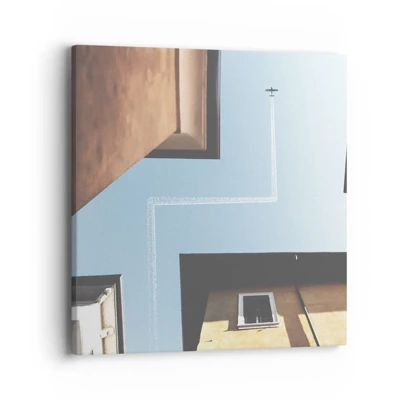 Cuadro sobre lienzo - Impresión de Imagen - Por encima del laberinto urbano - 40x40 cm
