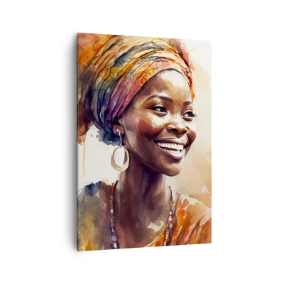Cuadro sobre lienzo - Impresión de Imagen - Reina africana - 70x100 cm