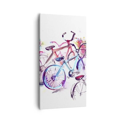 Cuadro sobre lienzo - Impresión de Imagen - Reunión de ciclistas - 55x100 cm