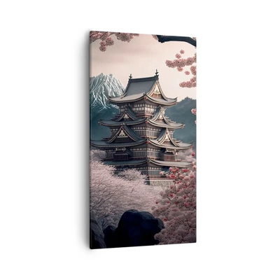 Cuadro sobre lienzo - Impresión de Imagen - Tierra de cerezos en flor - 55x100 cm