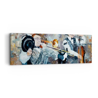 Cuadro sobre lienzo - Impresión de Imagen - Todo ese jazz - 90x30 cm