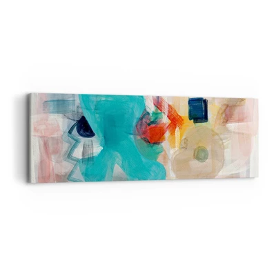 Cuadro sobre lienzo - Impresión de Imagen - Un juego de colores - 90x30 cm