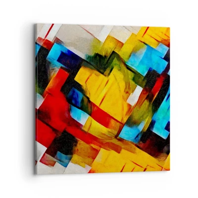 Cuadro sobre lienzo - Impresión de Imagen - Un popurrí multicolor - 70x70 cm