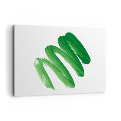 Cuadro sobre lienzo - Impresión de Imagen - Una broma verde - 120x80 cm