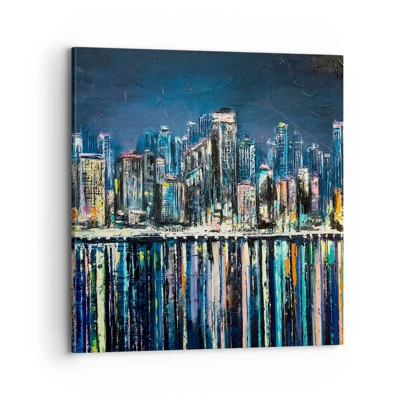 Cuadro sobre lienzo - Impresión de Imagen - Una cascada de luces - 70x70 cm