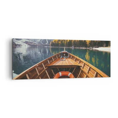 Cuadro sobre lienzo - Impresión de Imagen - Viaje a la montaña - 140x50 cm