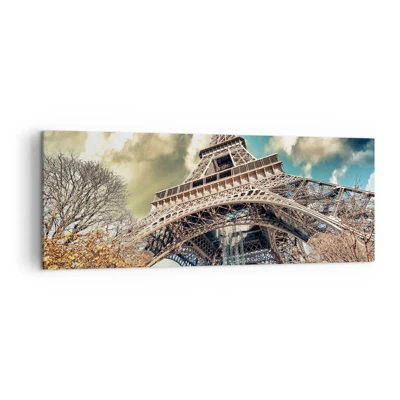 Cuadro sobre lienzo - Impresión de Imagen - Y en París, en otoño... - 140x50 cm