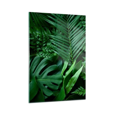 Cuadro sobre vidrio - Impresiones sobre Vidrio - Abrazo verde - 50x70 cm