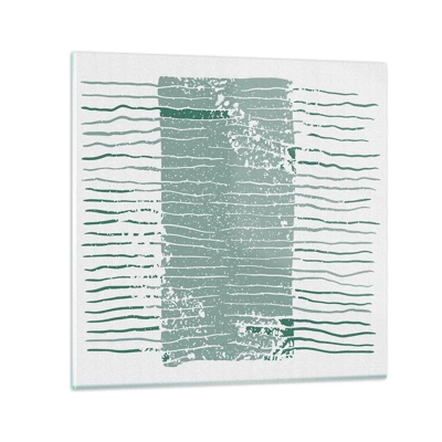 Cuadro sobre vidrio - Impresiones sobre Vidrio - Abstracción marina - 70x70 cm