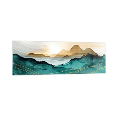 Cuadro sobre vidrio - Impresiones sobre Vidrio - Al borde de la abstracción - paisaje - 160x50 cm
