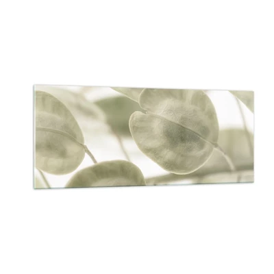 Cuadro sobre vidrio - Impresiones sobre Vidrio - Al principio de los tiempos había hojas... - 100x40 cm