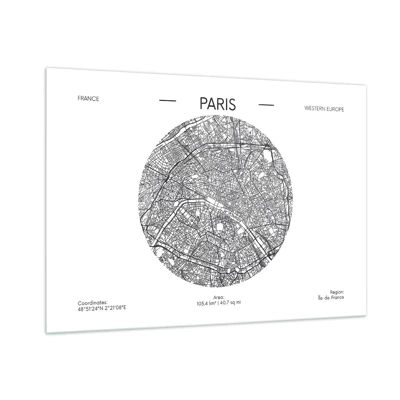 Cuadro sobre vidrio - Impresiones sobre Vidrio - Anatomía de París - 100x70 cm