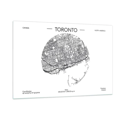 Cuadro sobre vidrio - Impresiones sobre Vidrio - Anatomía de Toronto - 120x80 cm