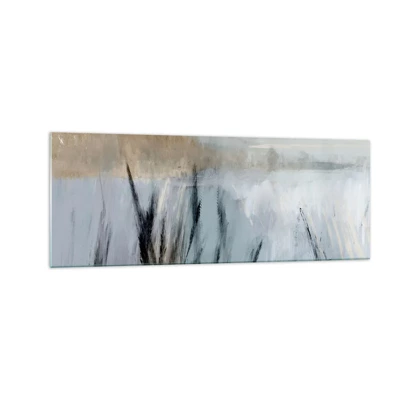 Cuadro sobre vidrio - Impresiones sobre Vidrio - Campos de invierno - 140x50 cm