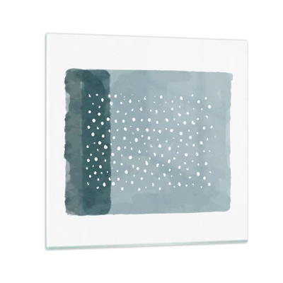 Cuadro sobre vidrio - Impresiones sobre Vidrio - Creación sobre azul - 70x70 cm