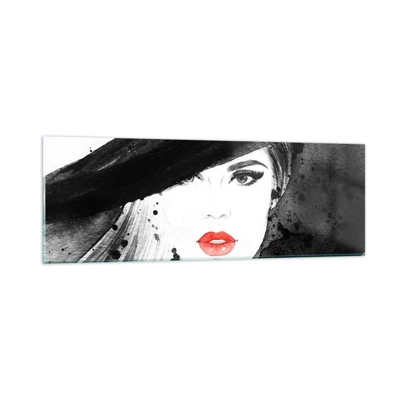 Cuadro sobre vidrio - Impresiones sobre Vidrio - Dama de negro - 90x30 cm